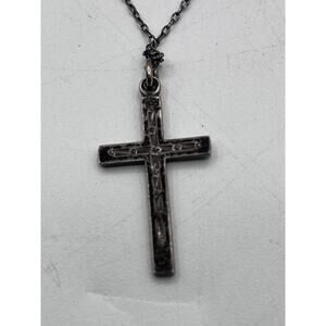 Necklace 22” B&B Sterling Silver Cross Binder Brothers B&B Vintage